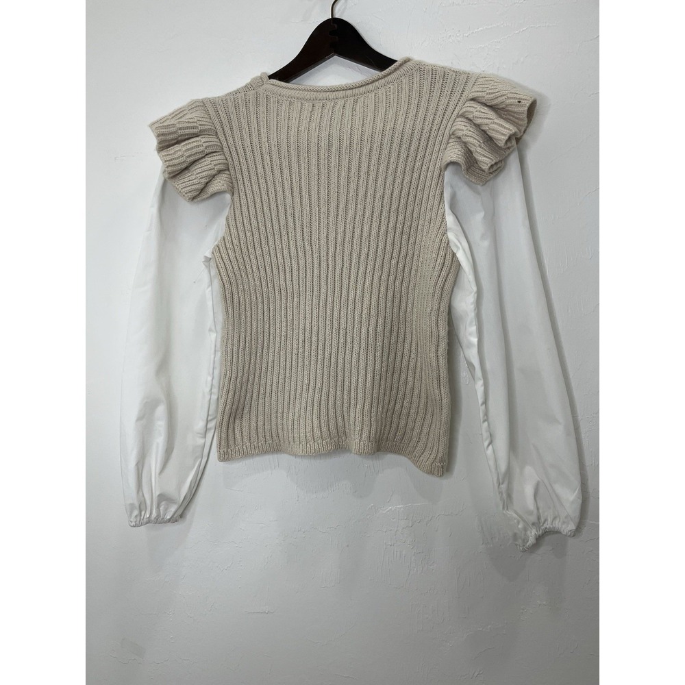 Alice blue women's crochet sweater size‎ Small ruffle - Picture 6 of 11